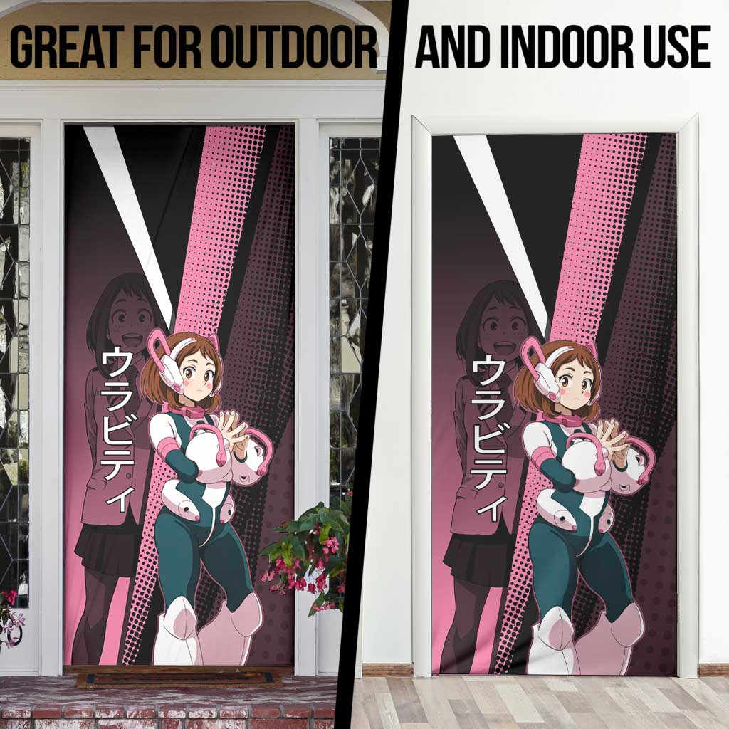Ochaco Uraraka Uravity Door Cover Japanese Comic Book Style
