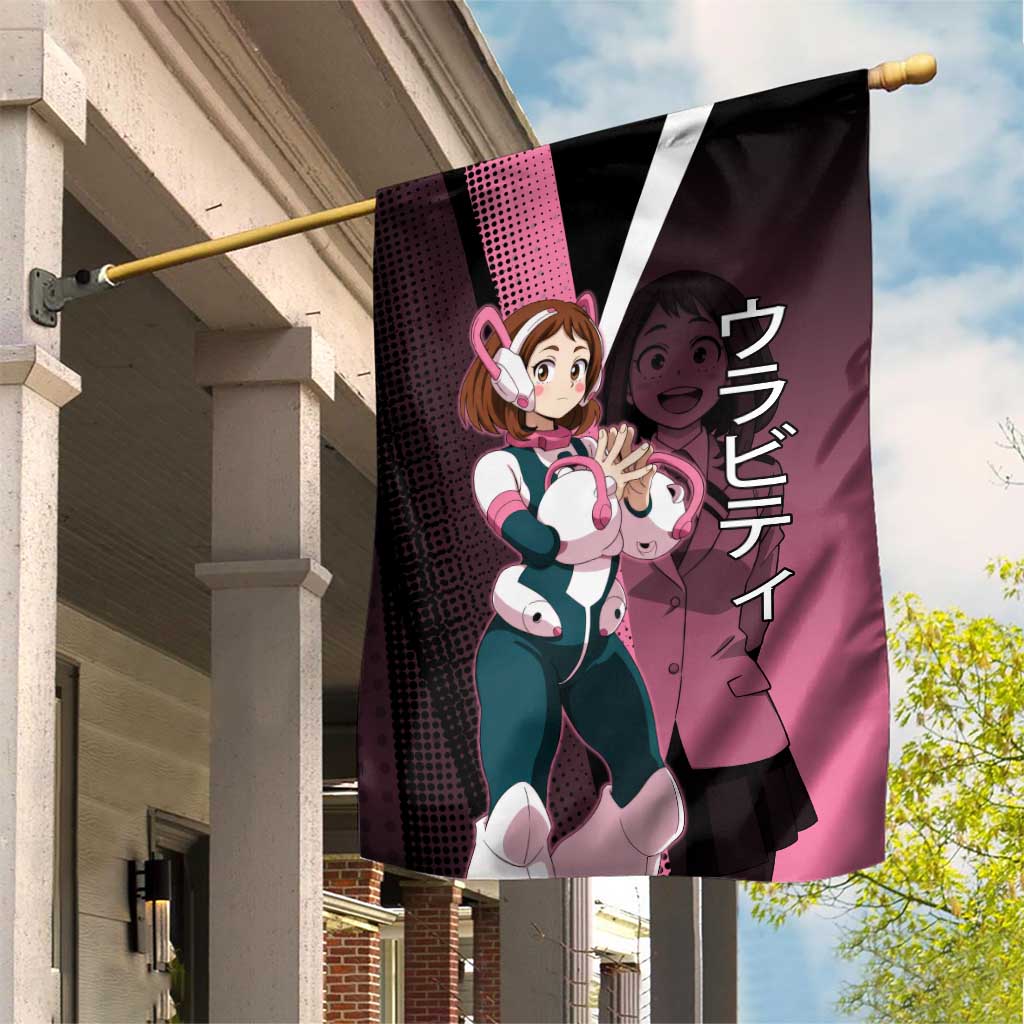 Ochaco Uraraka Uravity Garden Flag Japanese Comic Book Style