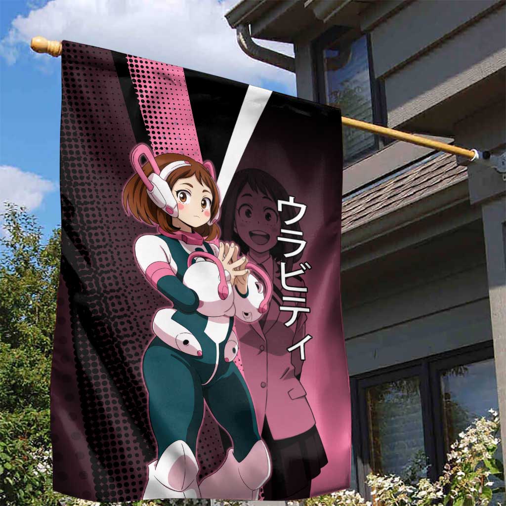 Ochaco Uraraka Uravity Garden Flag Japanese Comic Book Style
