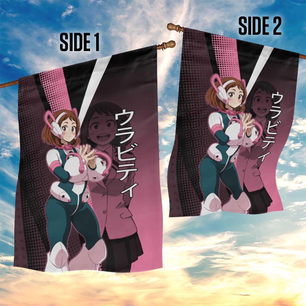 Ochaco Uraraka Uravity Garden Flag Japanese Comic Book Style