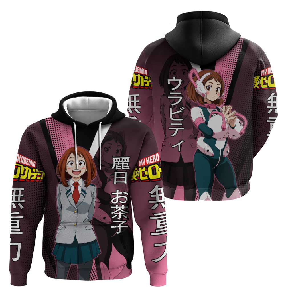 Ochaco Uraraka Uravity Hoodie Japanese Comic Book Style
