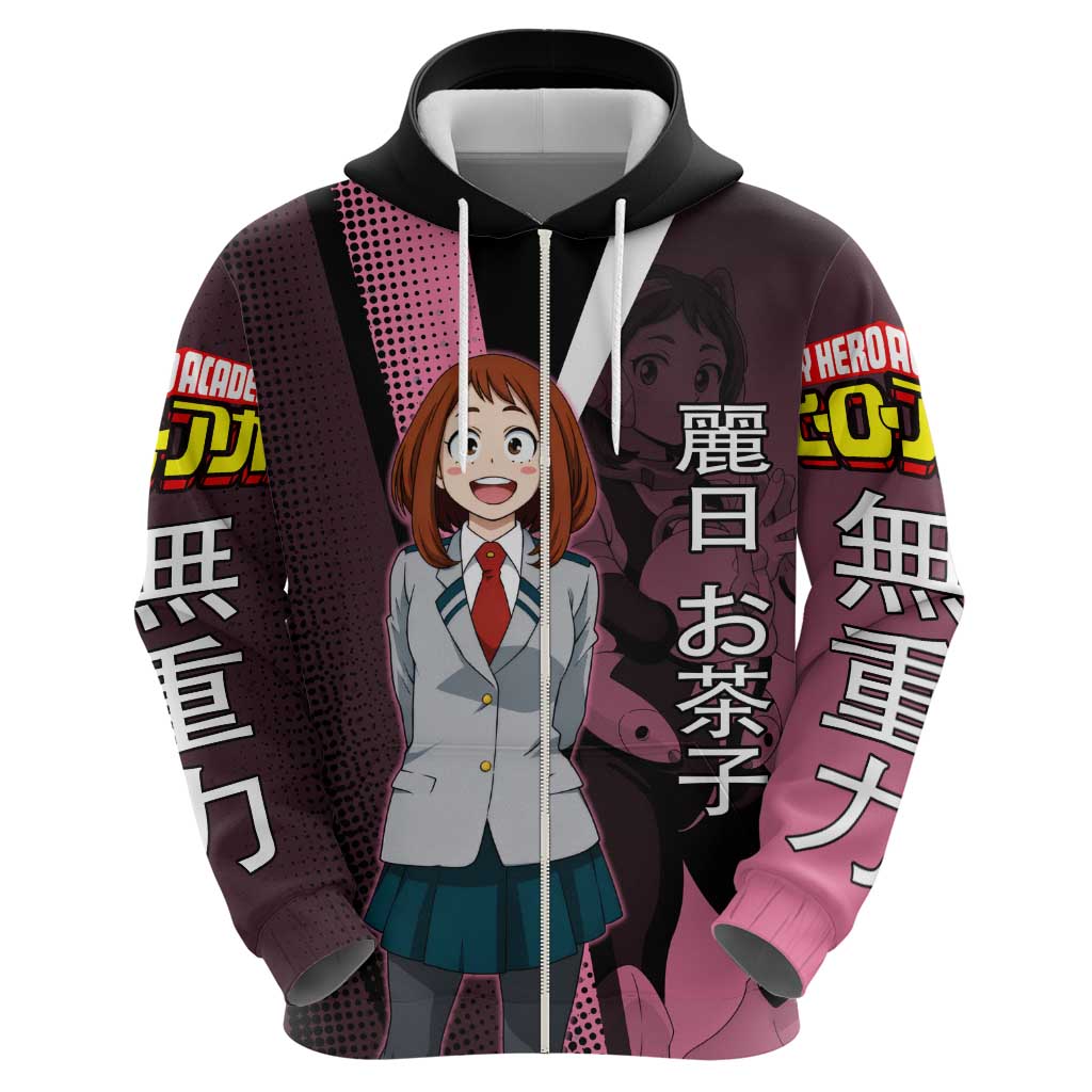 Ochaco Uraraka Uravity Hoodie Japanese Comic Book Style