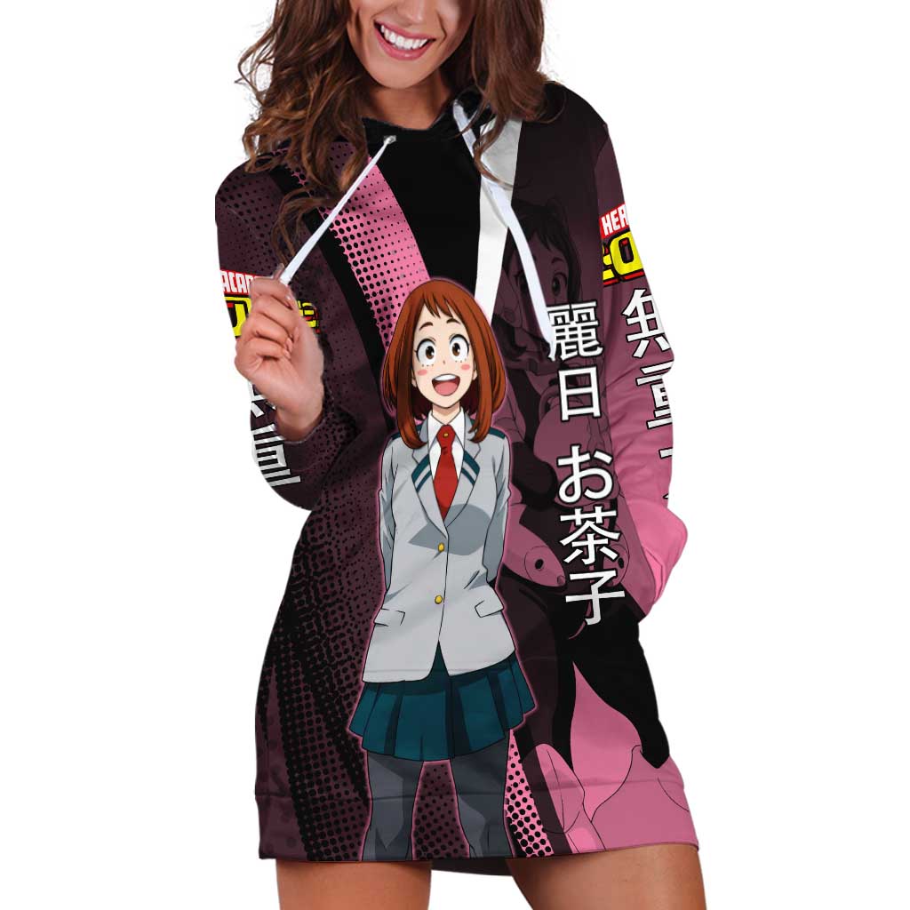 Ochaco Uraraka Uravity Hoodie Dress Japanese Comic Book Style