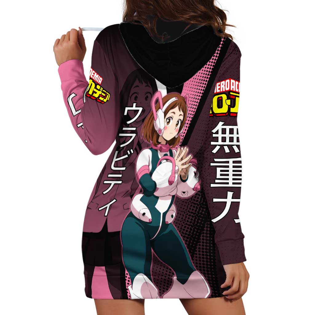 Ochaco Uraraka Uravity Hoodie Dress Japanese Comic Book Style