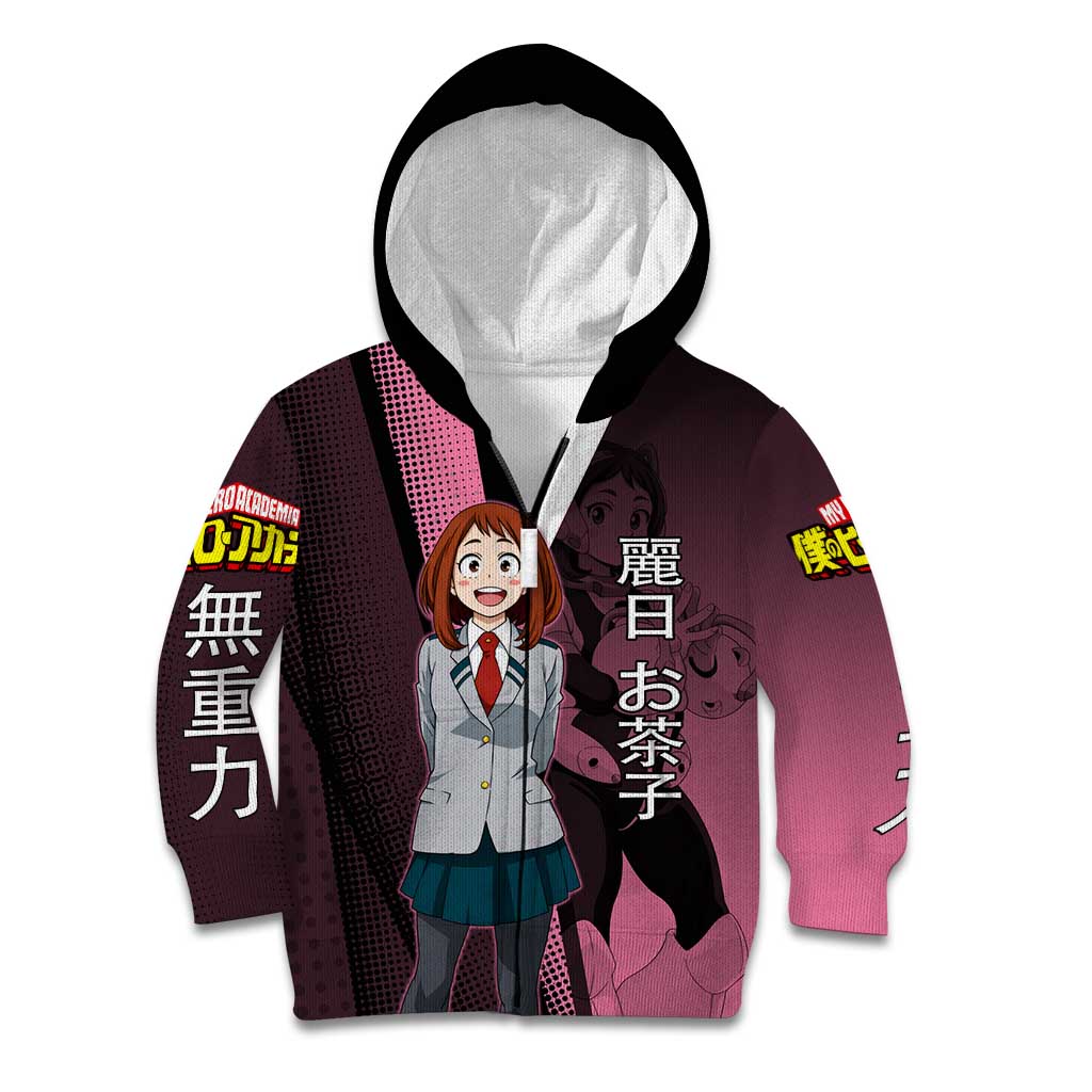 Ochaco Uraraka Uravity Kid Hoodie Japanese Comic Book Style