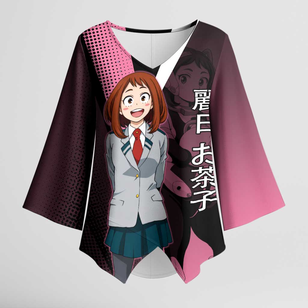Ochaco Uraraka Uravity Kimono Sleeve Blouse Japanese Comic Book Style
