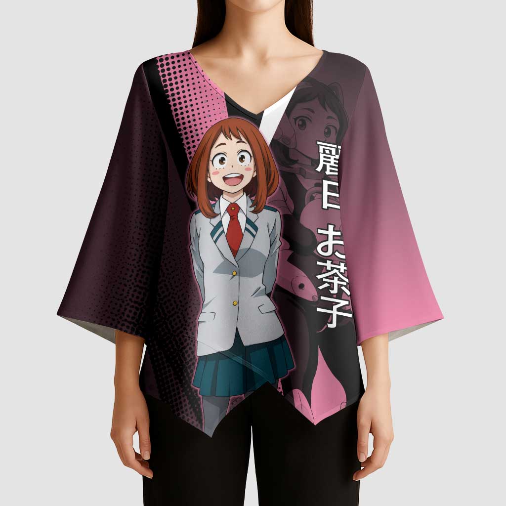 Ochaco Uraraka Uravity Kimono Sleeve Blouse Japanese Comic Book Style