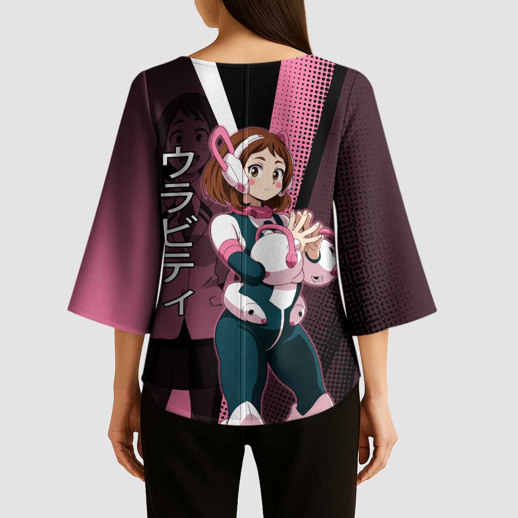 Ochaco Uraraka Uravity Kimono Sleeve Blouse Japanese Comic Book Style