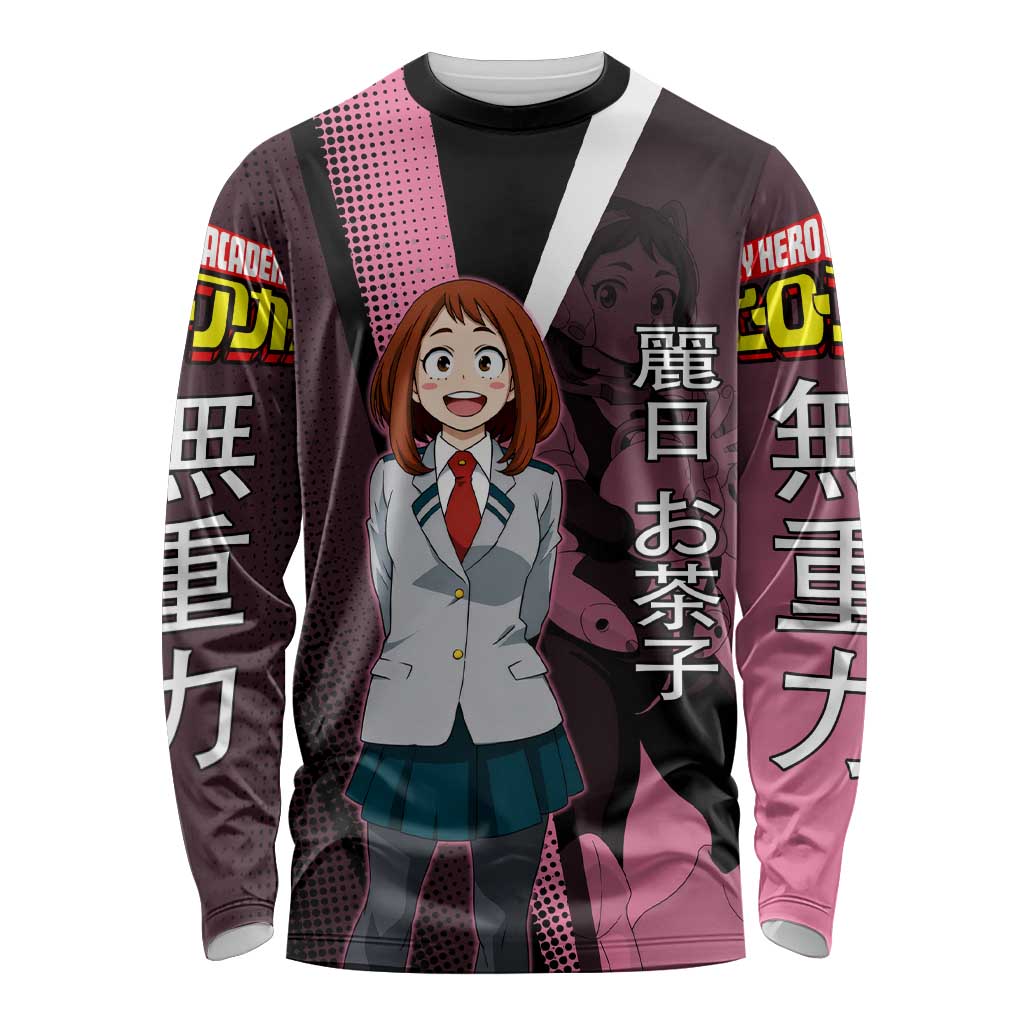 Ochaco Uraraka Uravity Long Sleeve Shirt Japanese Comic Book Style