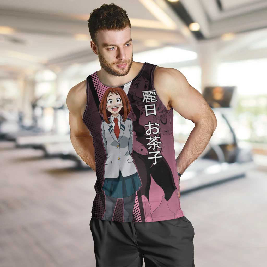 Ochaco Uraraka Uravity Men Tank Top Japanese Comic Book Style