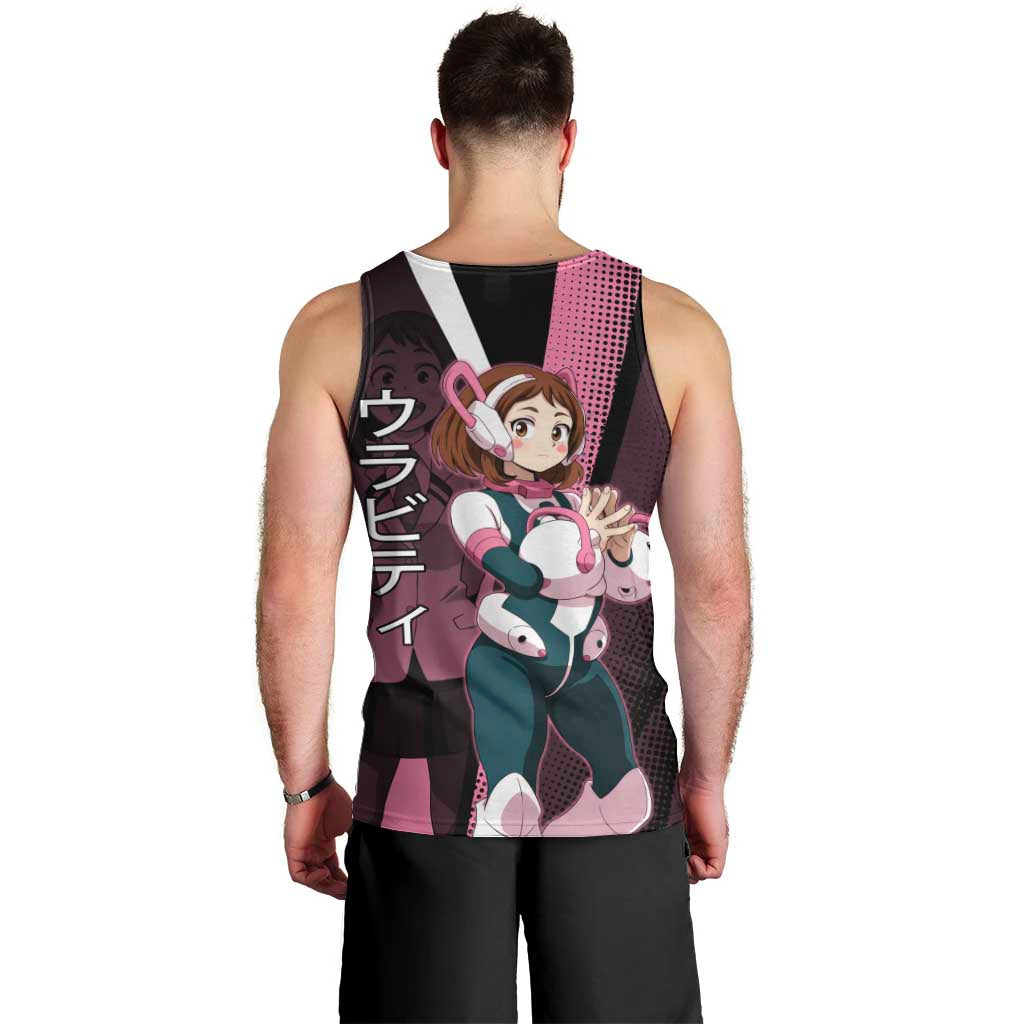 Ochaco Uraraka Uravity Men Tank Top Japanese Comic Book Style