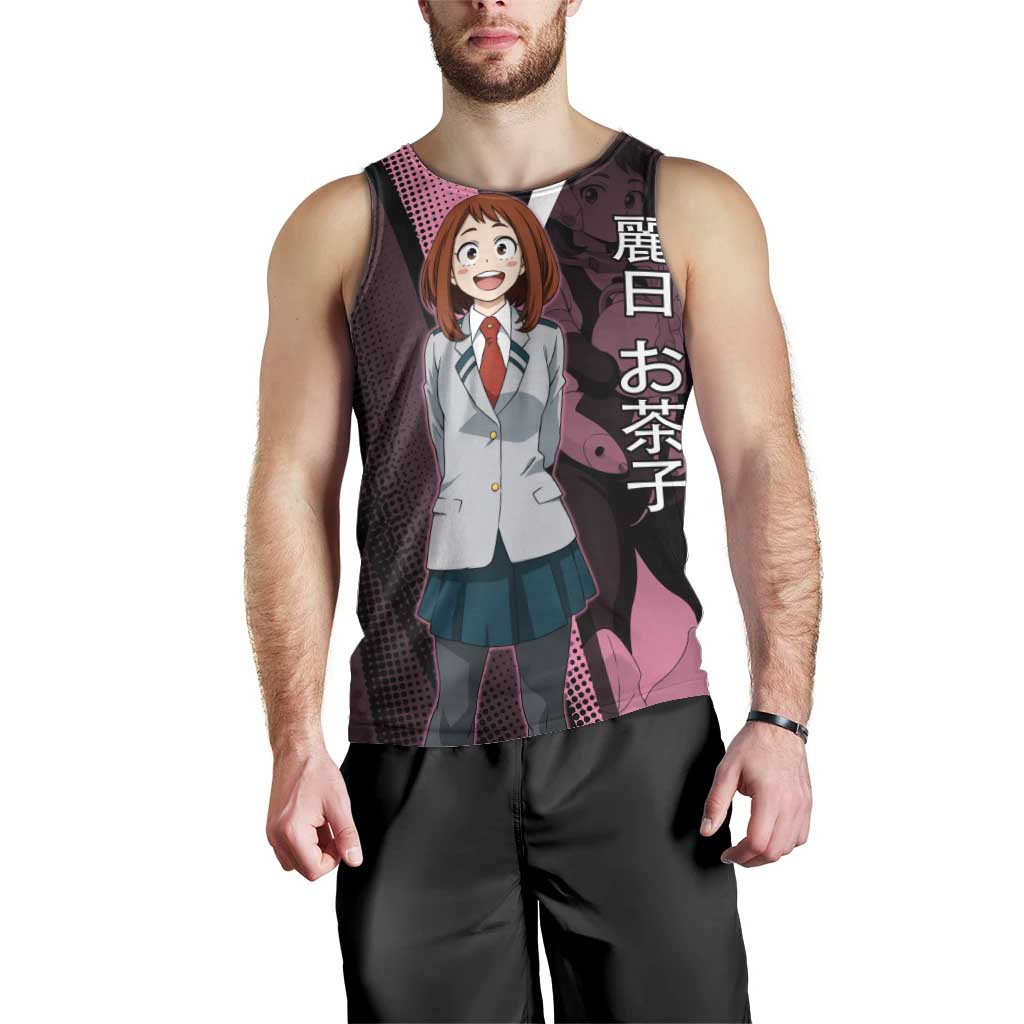 Ochaco Uraraka Uravity Men Tank Top Japanese Comic Book Style