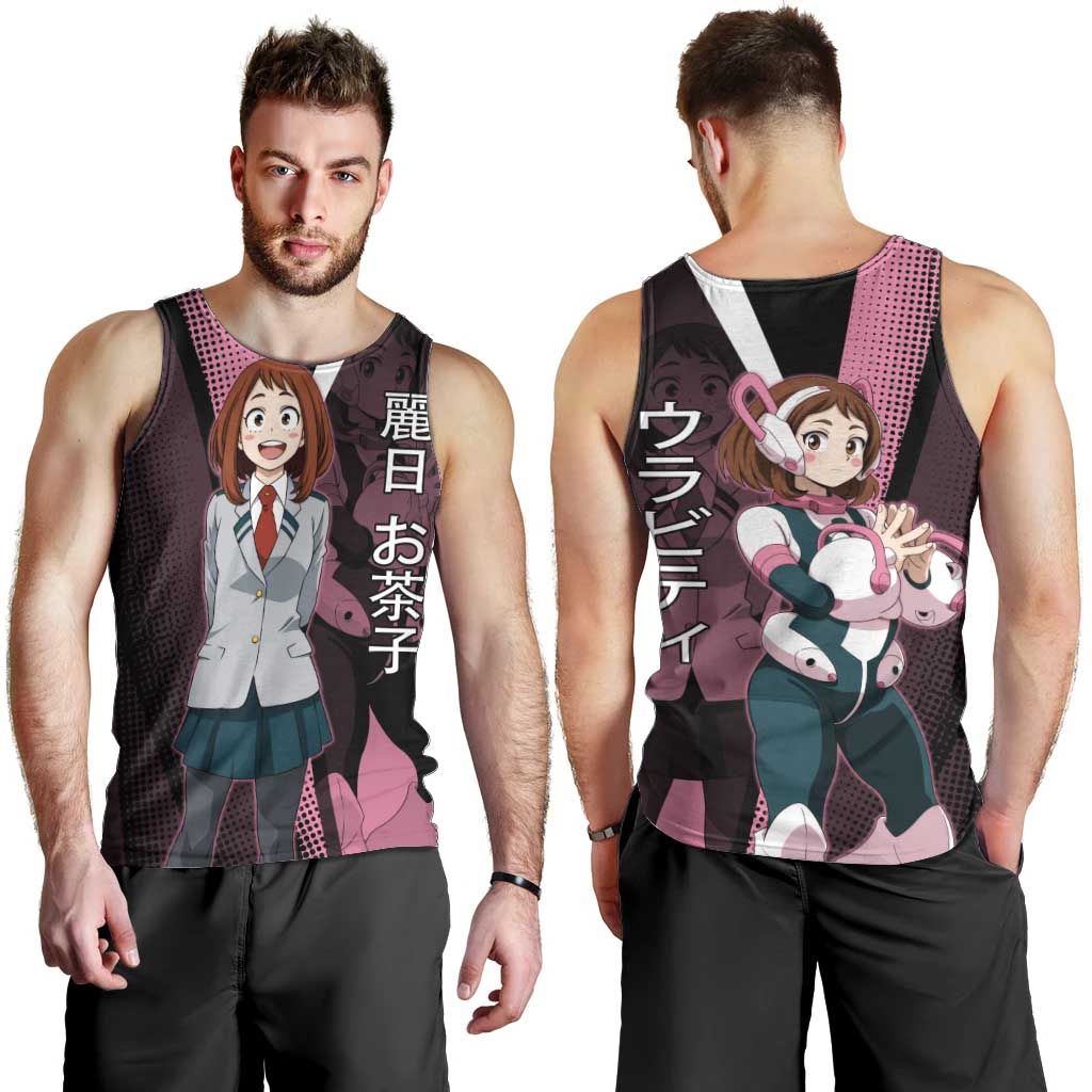 Ochaco Uraraka Uravity Men Tank Top Japanese Comic Book Style