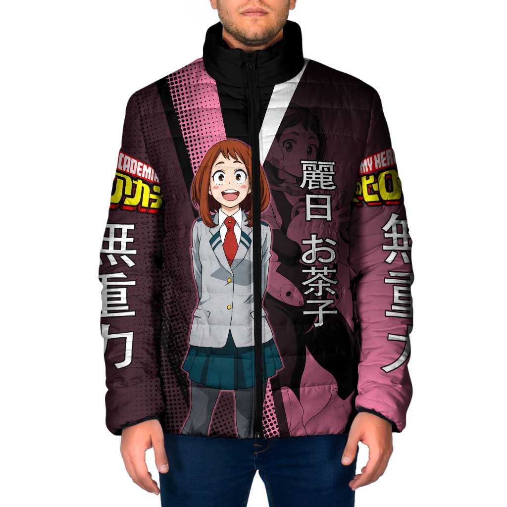 Ochaco Uraraka Uravity Padded Jacket Japanese Comic Book Style