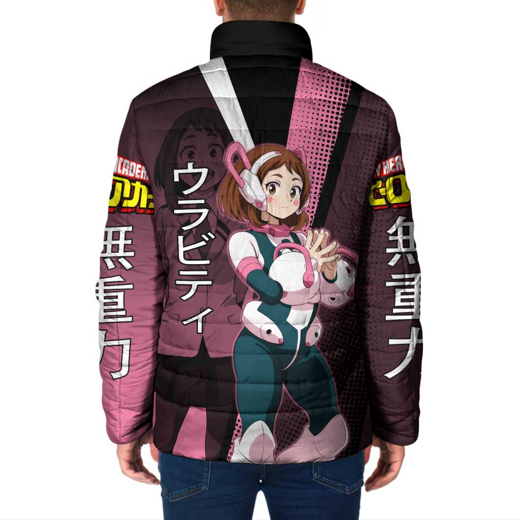 Ochaco Uraraka Uravity Padded Jacket Japanese Comic Book Style