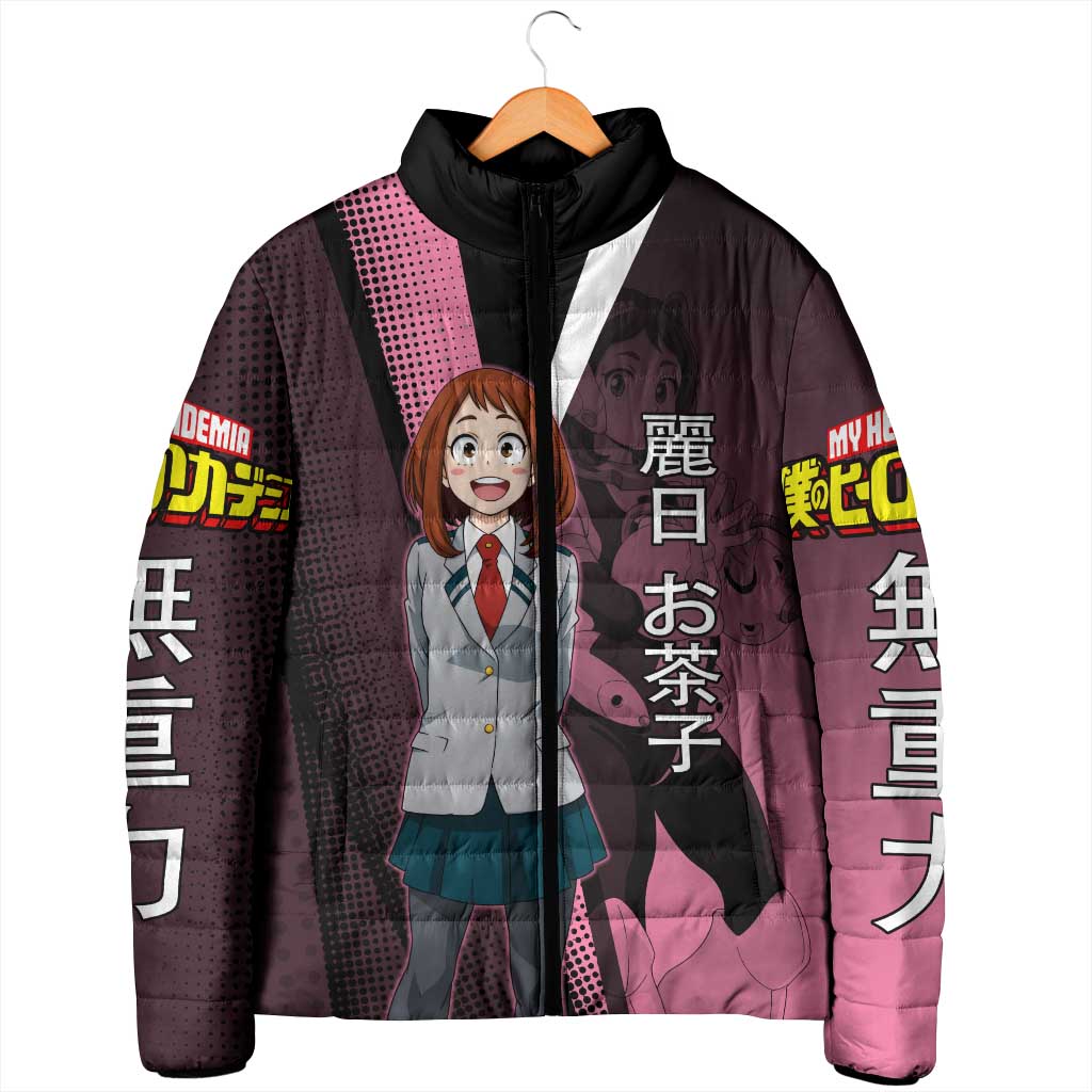 Ochaco Uraraka Uravity Padded Jacket Japanese Comic Book Style