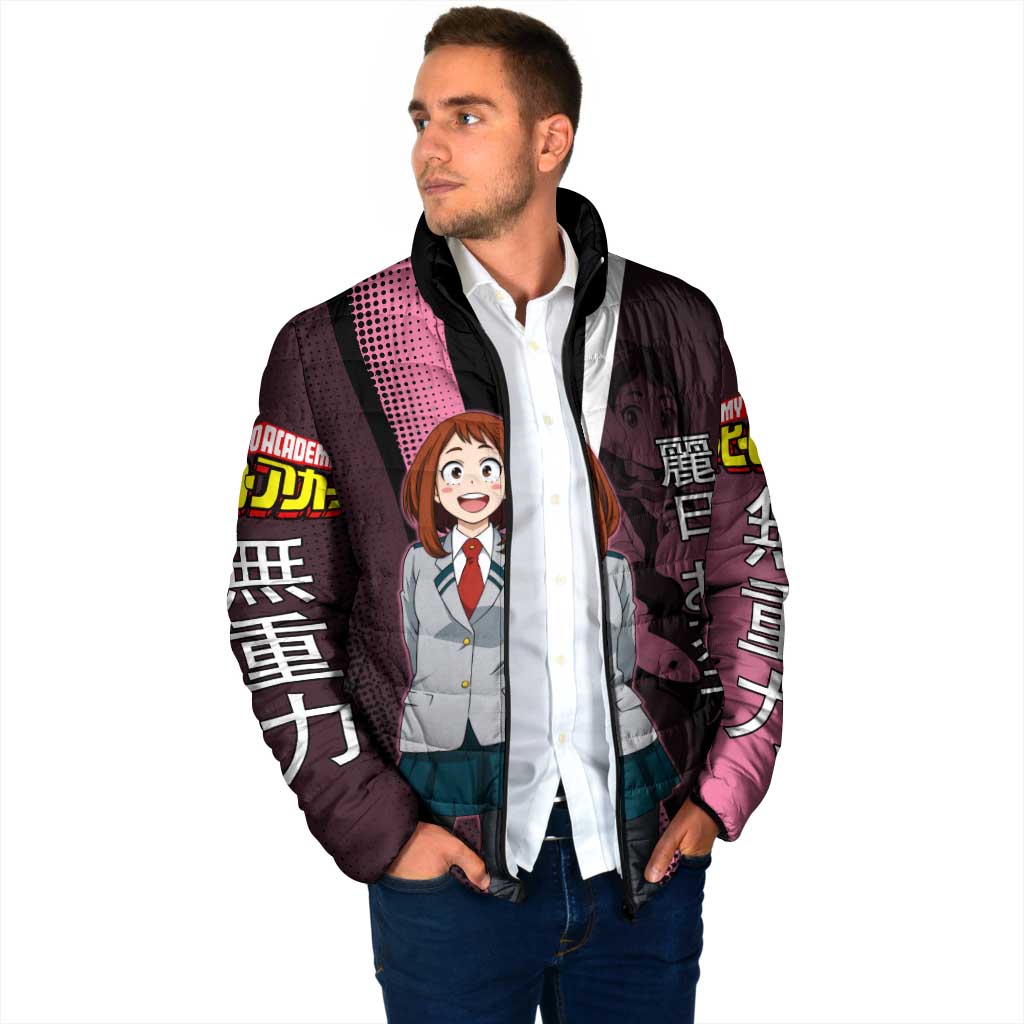 Ochaco Uraraka Uravity Padded Jacket Japanese Comic Book Style