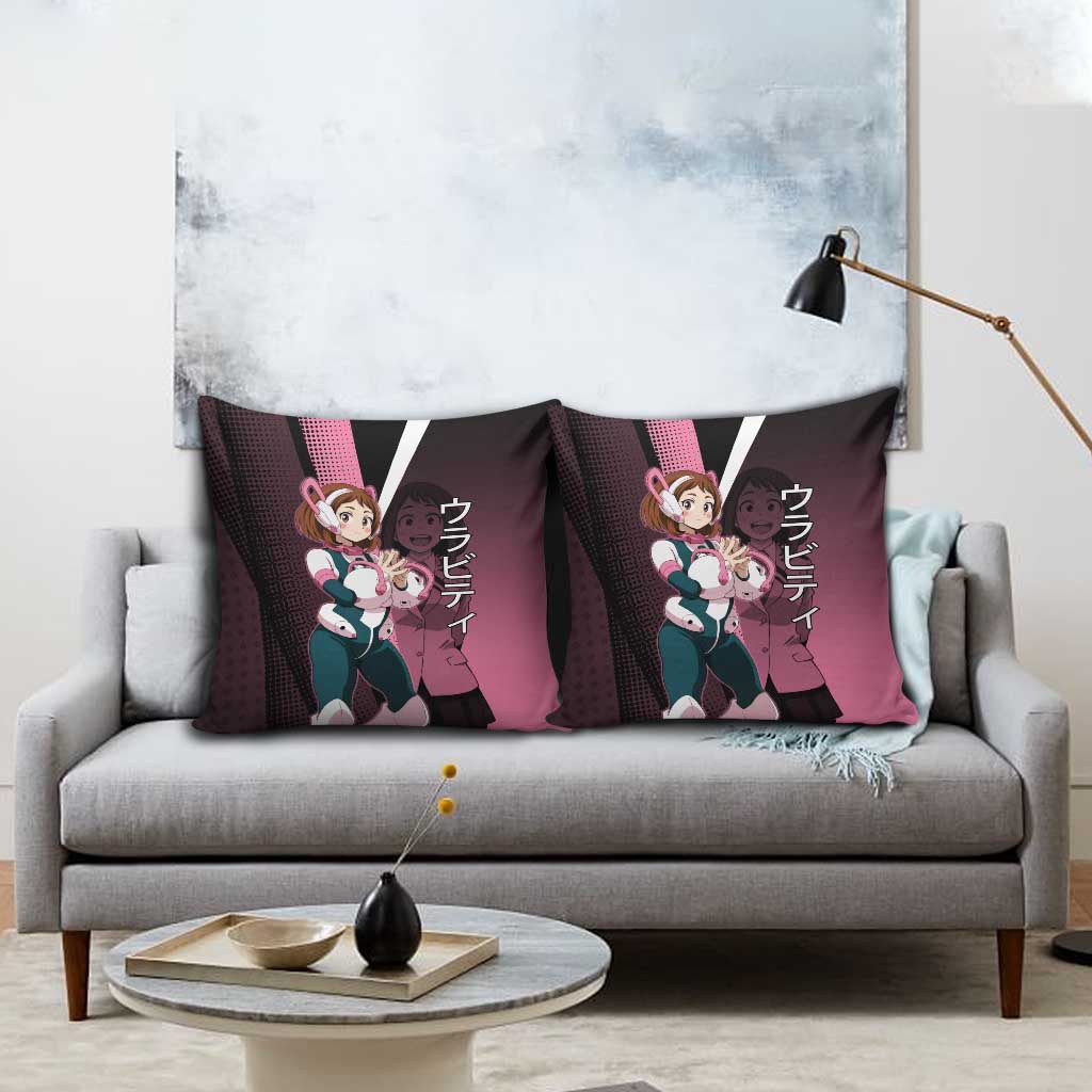 Ochaco Uraraka Uravity Pillow Cover Japanese Comic Book Style