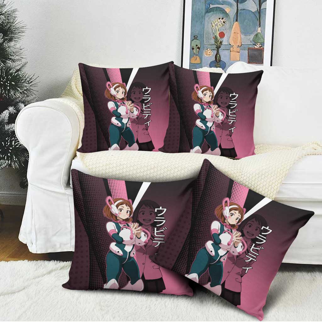 Ochaco Uraraka Uravity Pillow Cover Japanese Comic Book Style