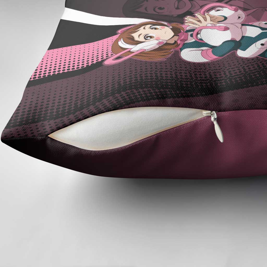 Ochaco Uraraka Uravity Pillow Cover Japanese Comic Book Style