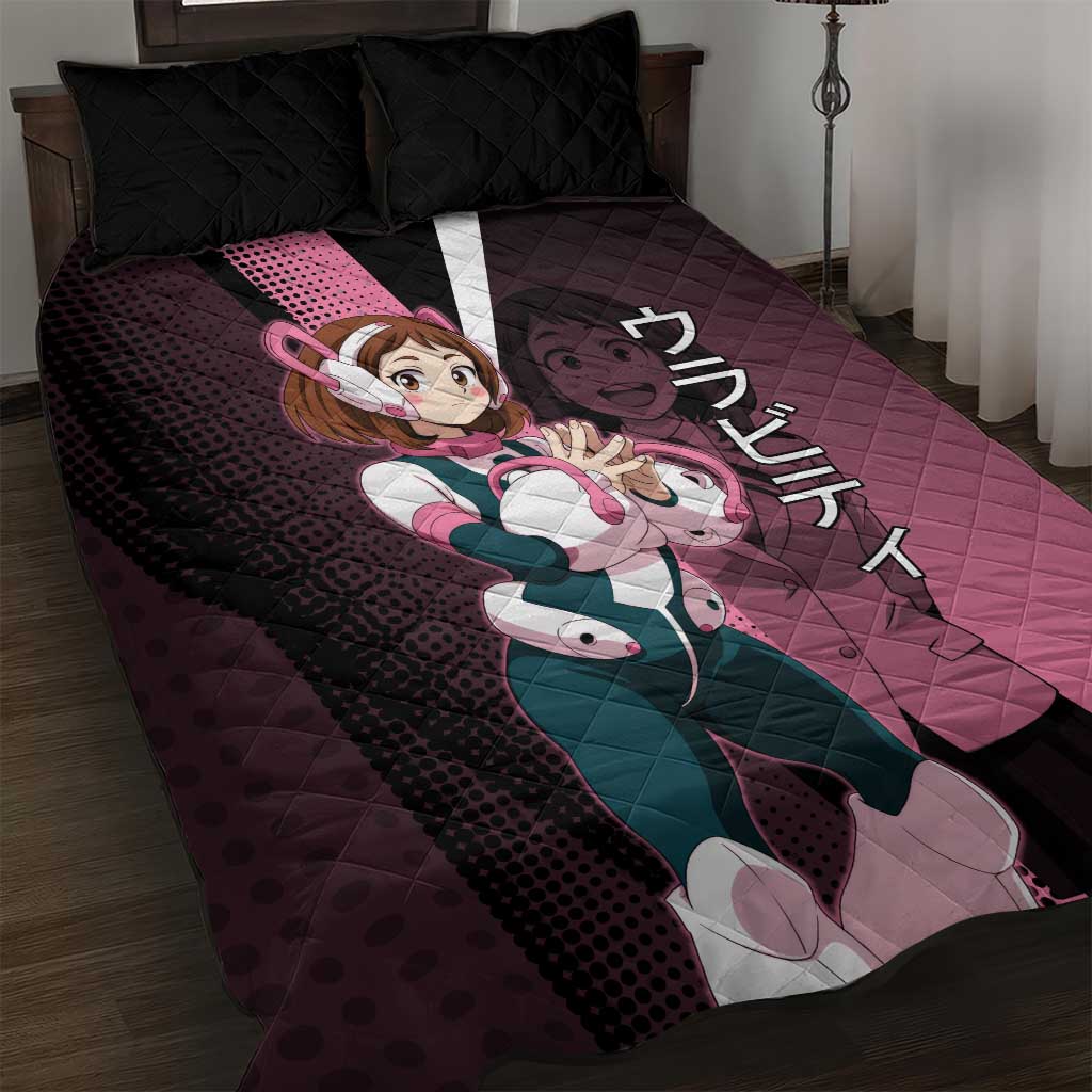 Ochaco Uraraka Uravity Quilt Bed Set Japanese Comic Book Style