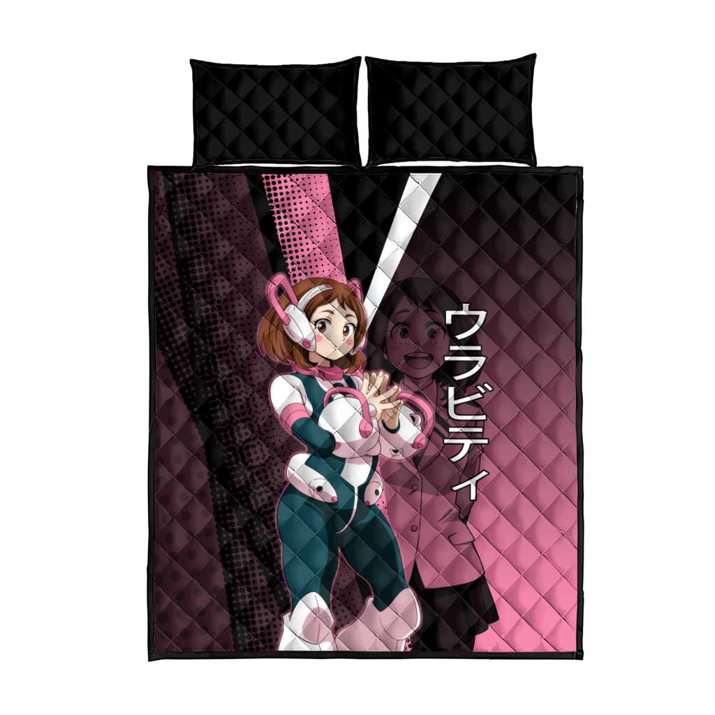 Ochaco Uraraka Uravity Quilt Bed Set Japanese Comic Book Style