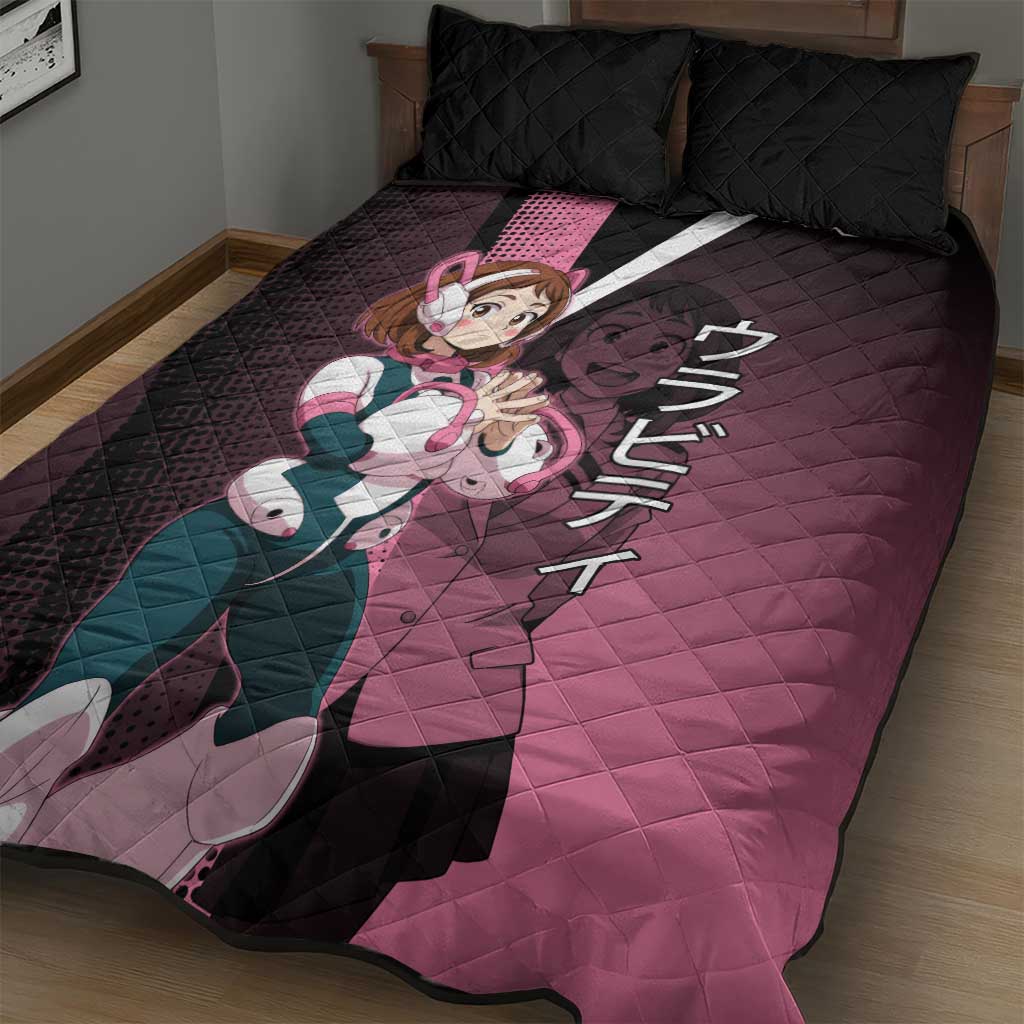 Ochaco Uraraka Uravity Quilt Bed Set Japanese Comic Book Style