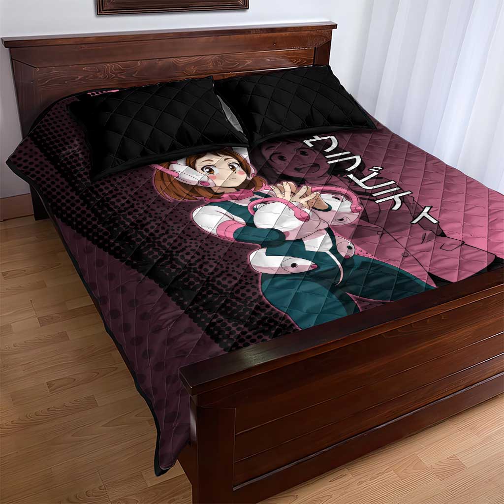 Ochaco Uraraka Uravity Quilt Bed Set Japanese Comic Book Style