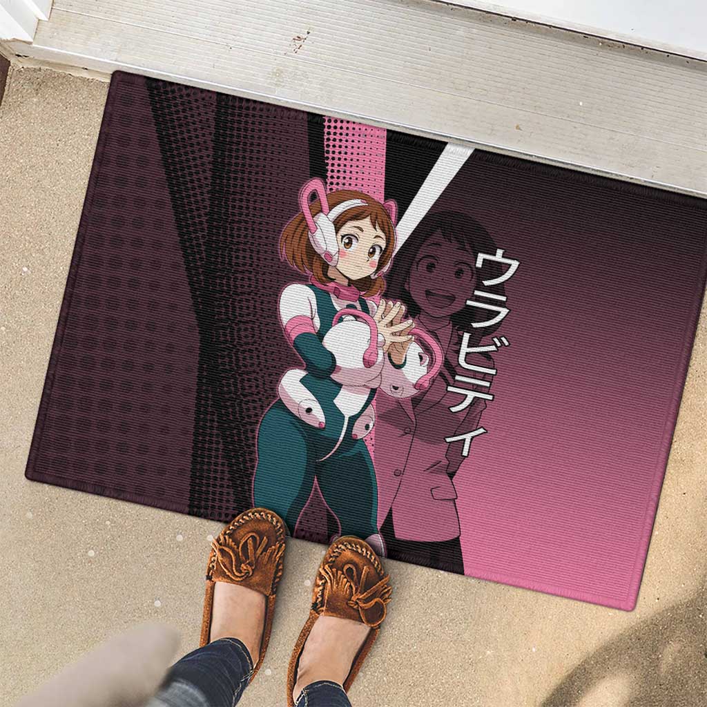Ochaco Uraraka Uravity Rubber Doormat Japanese Comic Book Style