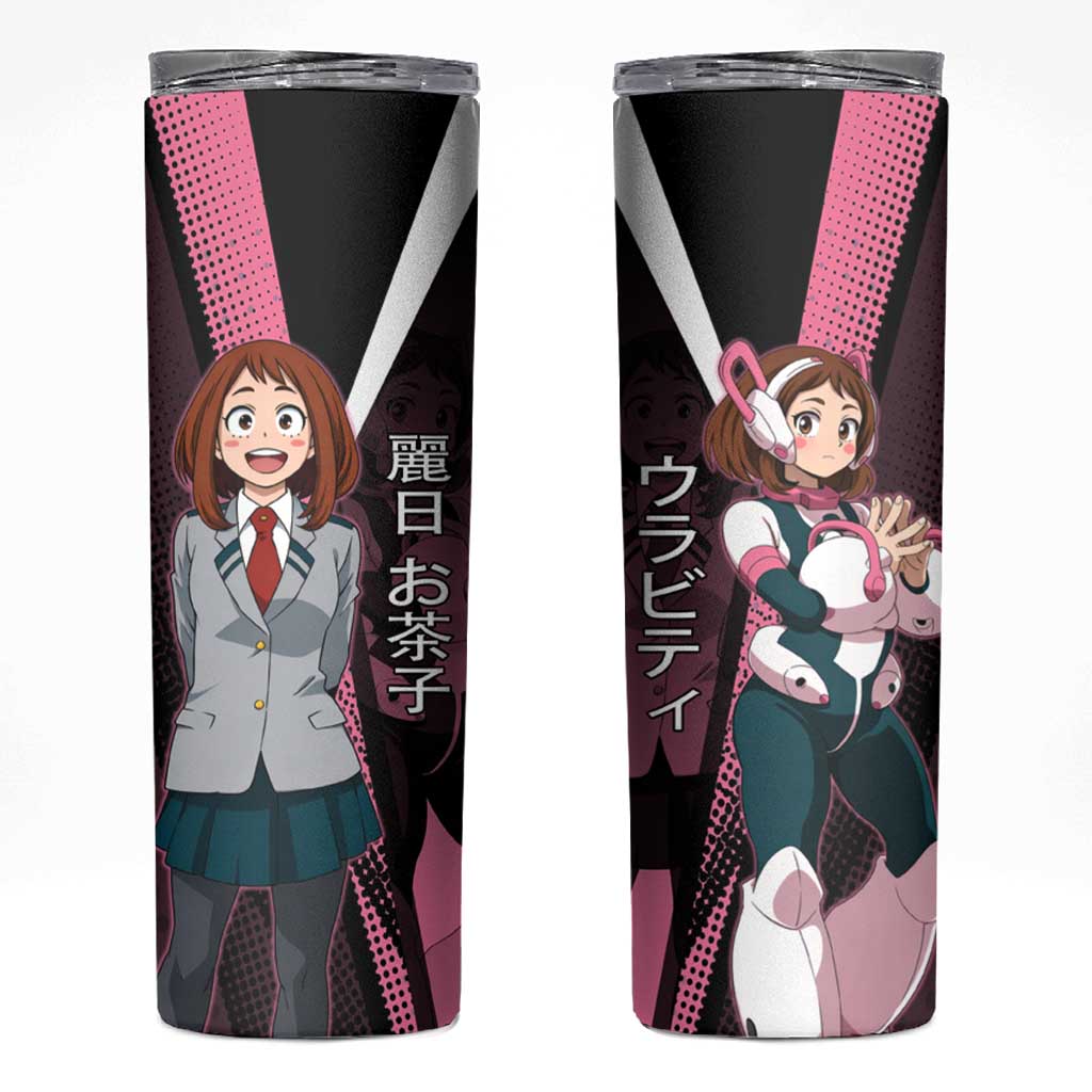 Ochaco Uraraka Uravity Skinny Tumbler Japanese Comic Book Style