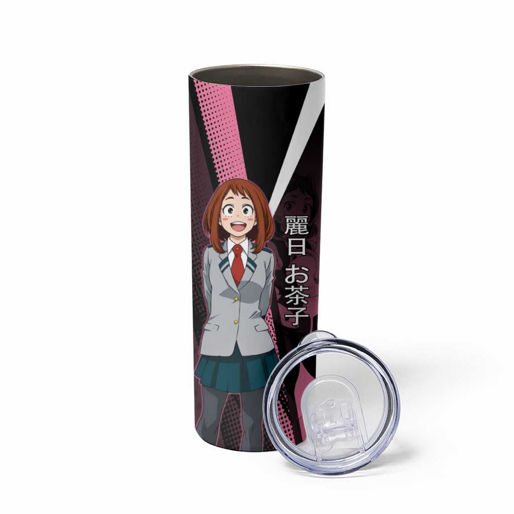 Ochaco Uraraka Uravity Skinny Tumbler Japanese Comic Book Style