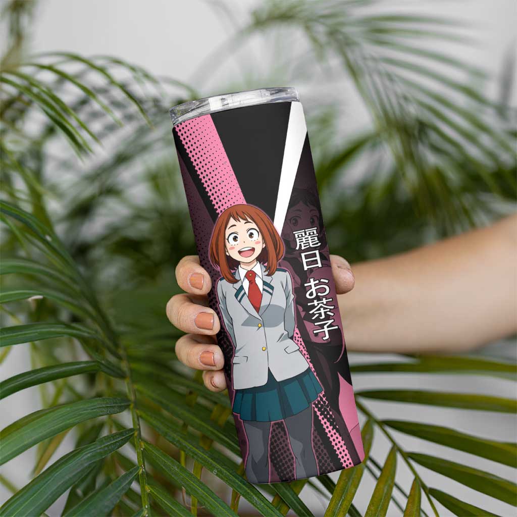Ochaco Uraraka Uravity Skinny Tumbler Japanese Comic Book Style