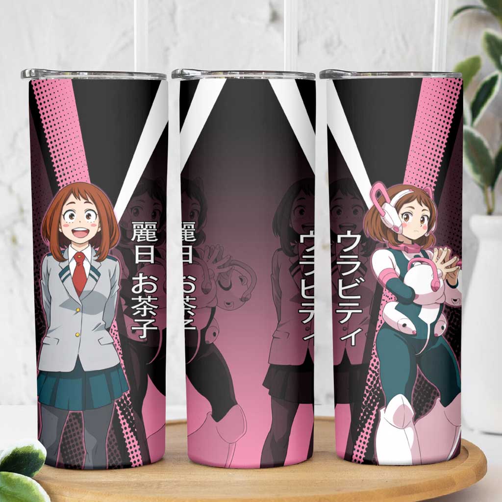 Ochaco Uraraka Uravity Skinny Tumbler Japanese Comic Book Style