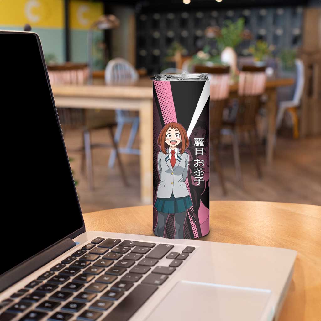 Ochaco Uraraka Uravity Skinny Tumbler Japanese Comic Book Style