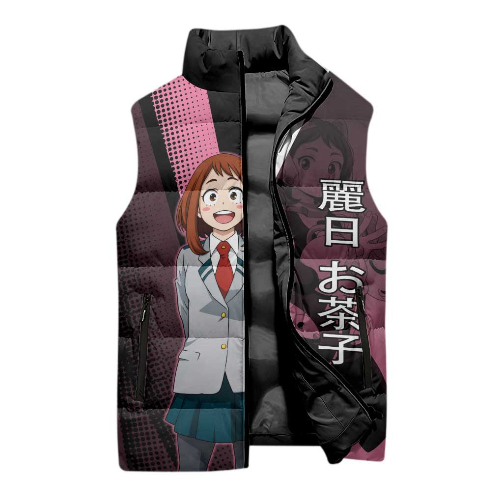Ochaco Uraraka Uravity Sleeveless Puffer Jacket Japanese Comic Book Style