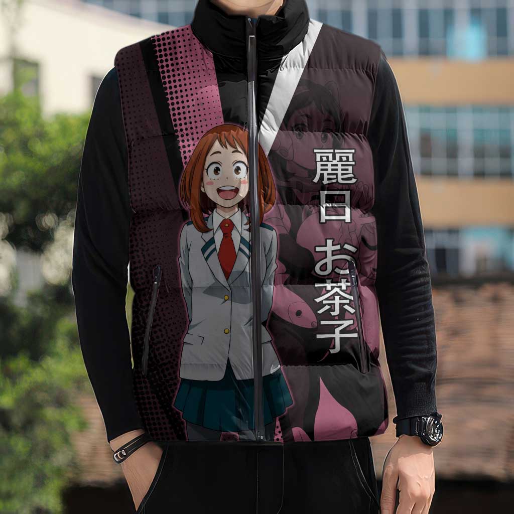 Ochaco Uraraka Uravity Sleeveless Puffer Jacket Japanese Comic Book Style