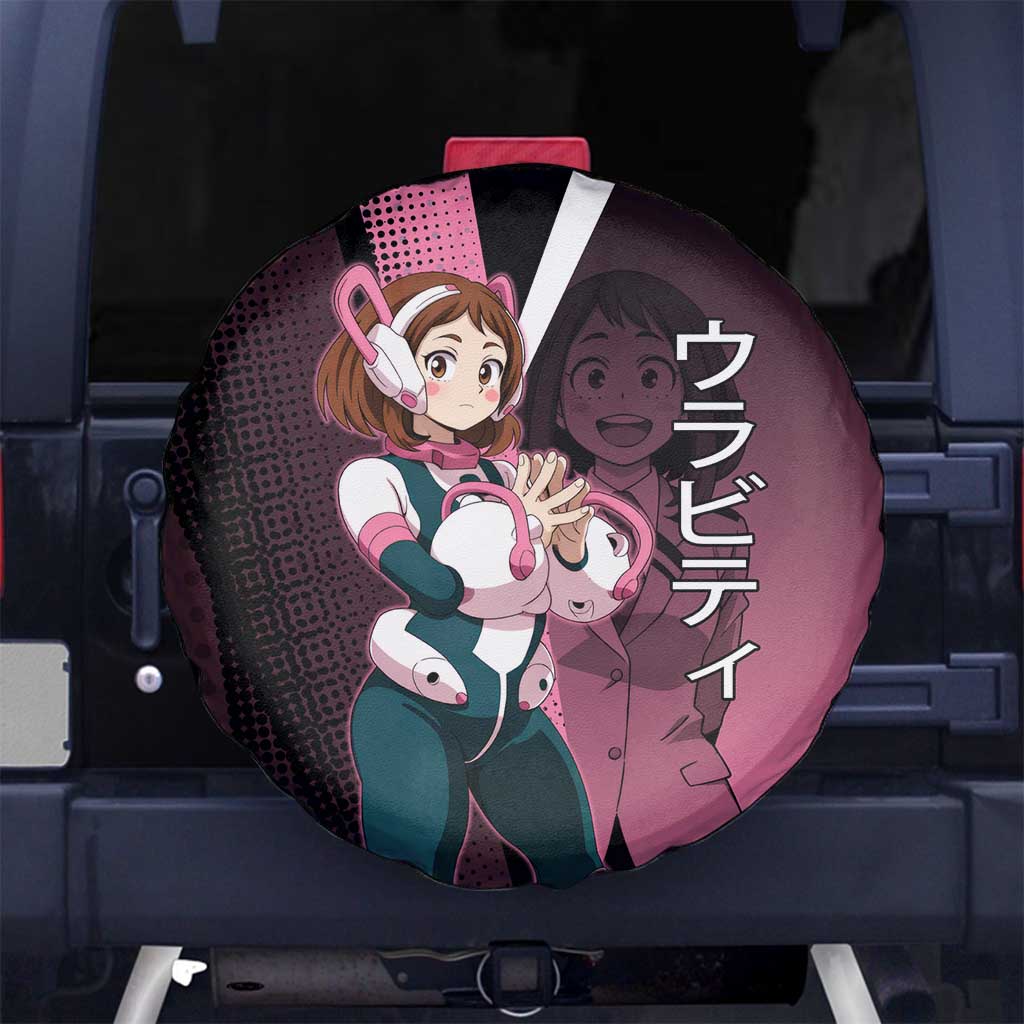 Ochaco Uraraka Uravity Spare Tire Cover Japanese Comic Book Style