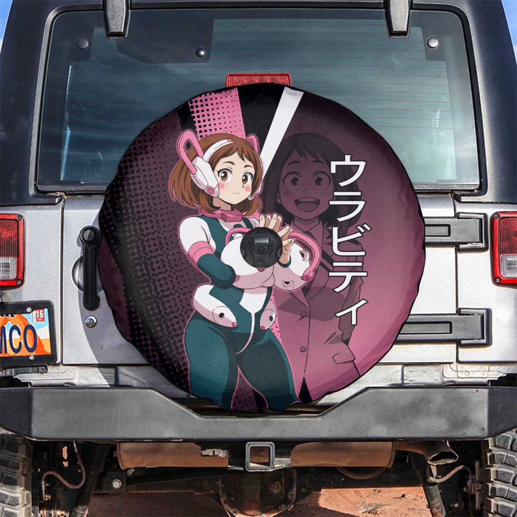 Ochaco Uraraka Uravity Spare Tire Cover Japanese Comic Book Style