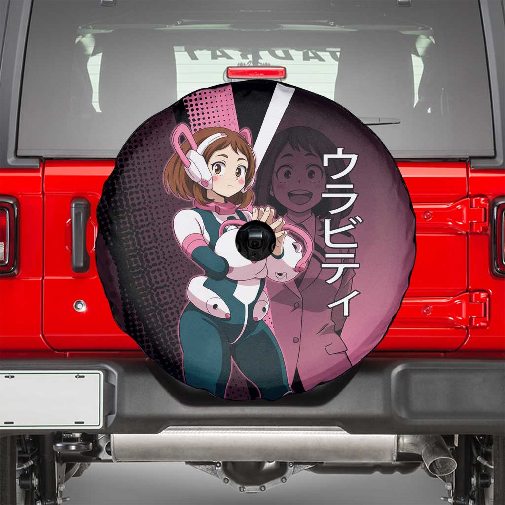 Ochaco Uraraka Uravity Spare Tire Cover Japanese Comic Book Style