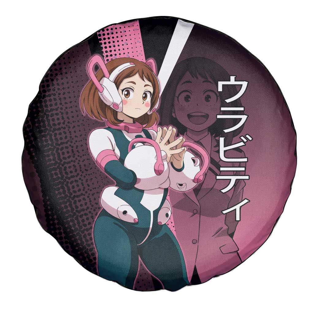 Ochaco Uraraka Uravity Spare Tire Cover Japanese Comic Book Style