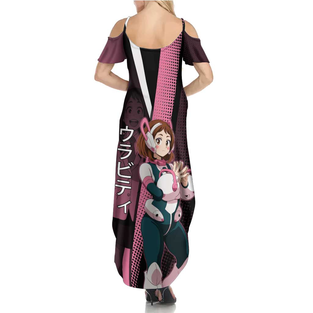 Ochaco Uraraka Uravity Summer Maxi Dress Japanese Comic Book Style
