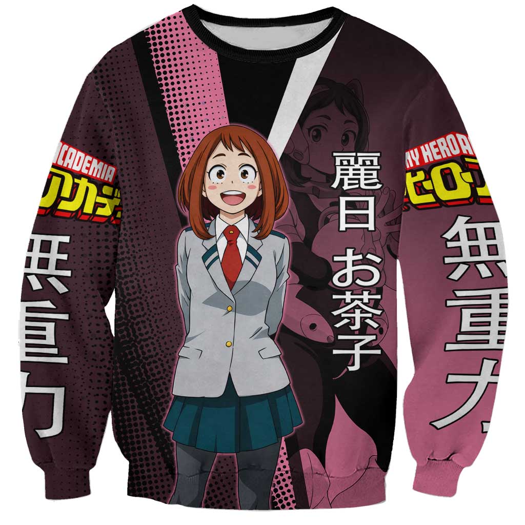 Ochaco Uraraka Uravity Sweatshirt Japanese Comic Book Style