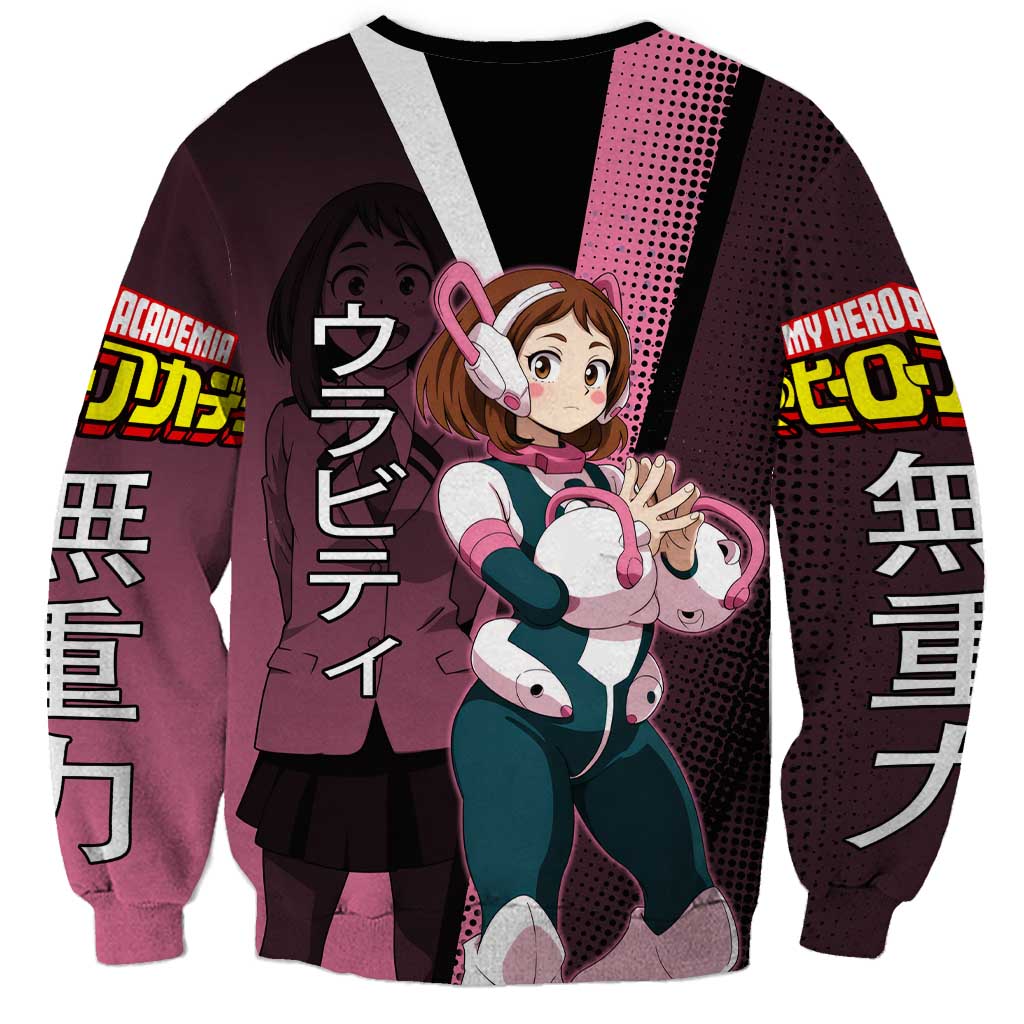 Ochaco Uraraka Uravity Sweatshirt Japanese Comic Book Style