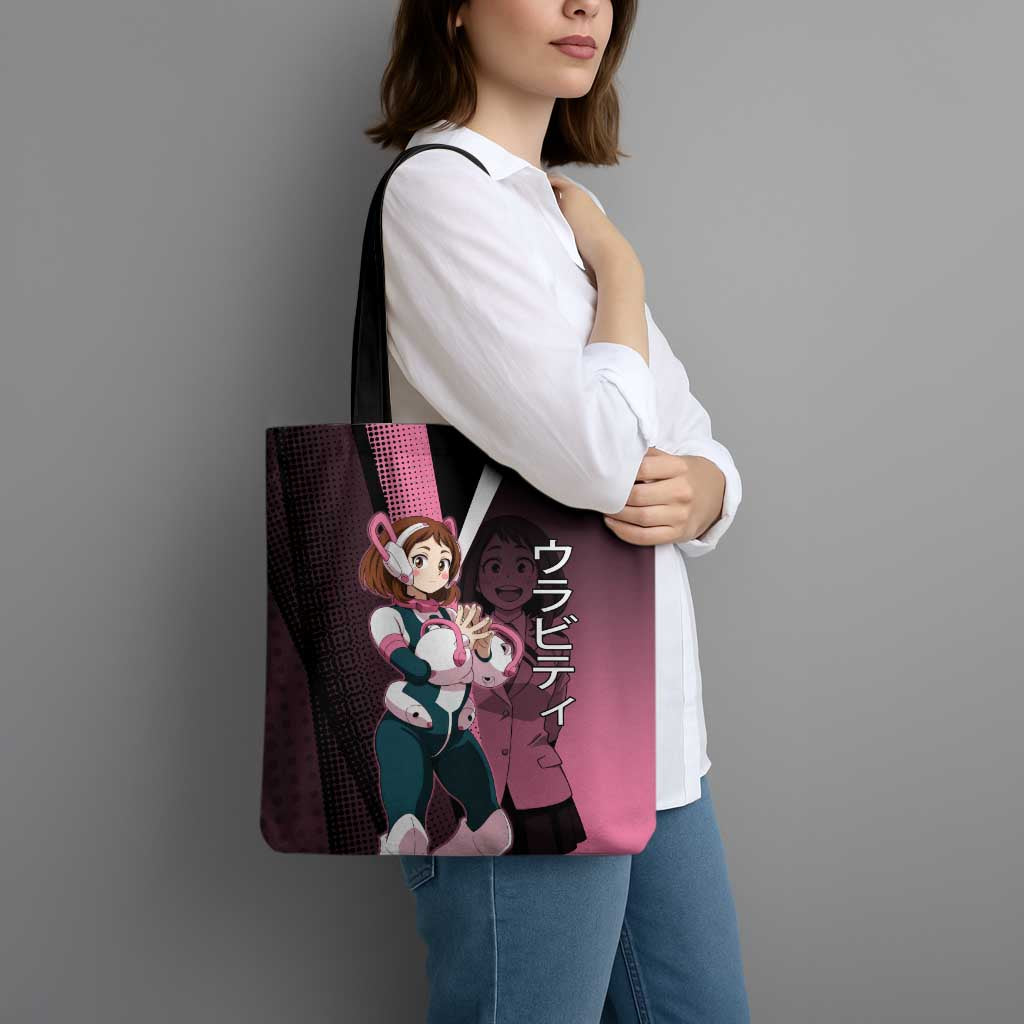 Ochaco Uraraka Uravity Tote Bag Japanese Comic Book Style