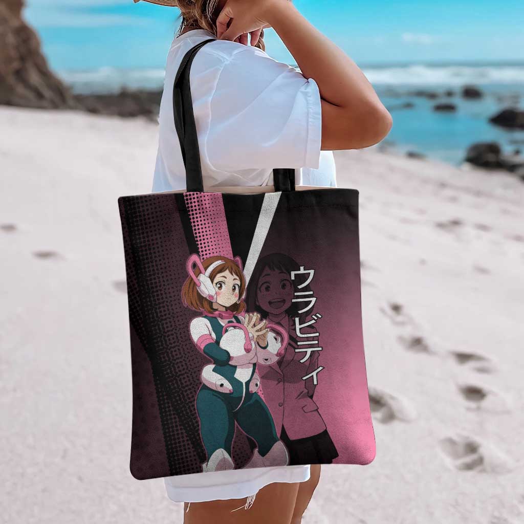Ochaco Uraraka Uravity Tote Bag Japanese Comic Book Style