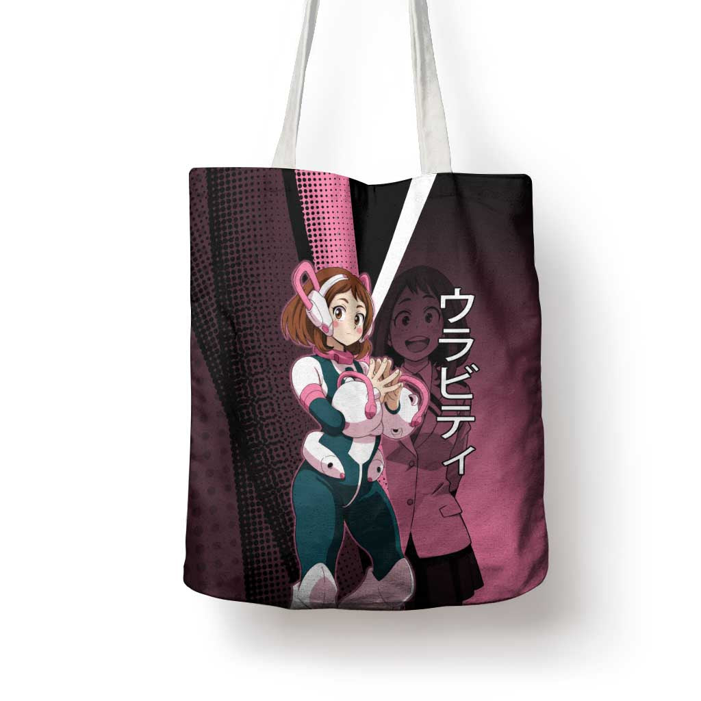 Ochaco Uraraka Uravity Tote Bag Japanese Comic Book Style
