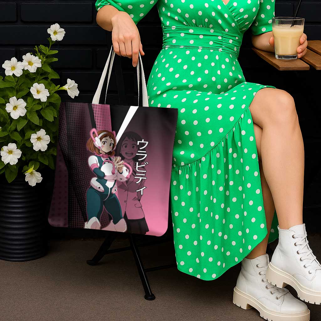 Ochaco Uraraka Uravity Tote Bag Japanese Comic Book Style