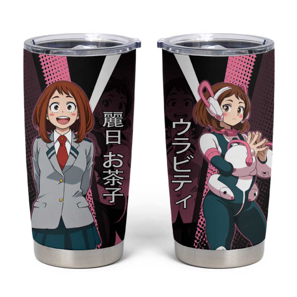 Ochaco Uraraka Uravity Tumbler Cup Japanese Comic Book Style