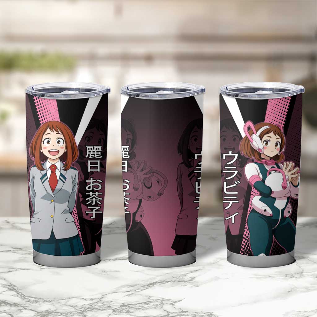 Ochaco Uraraka Uravity Tumbler Cup Japanese Comic Book Style