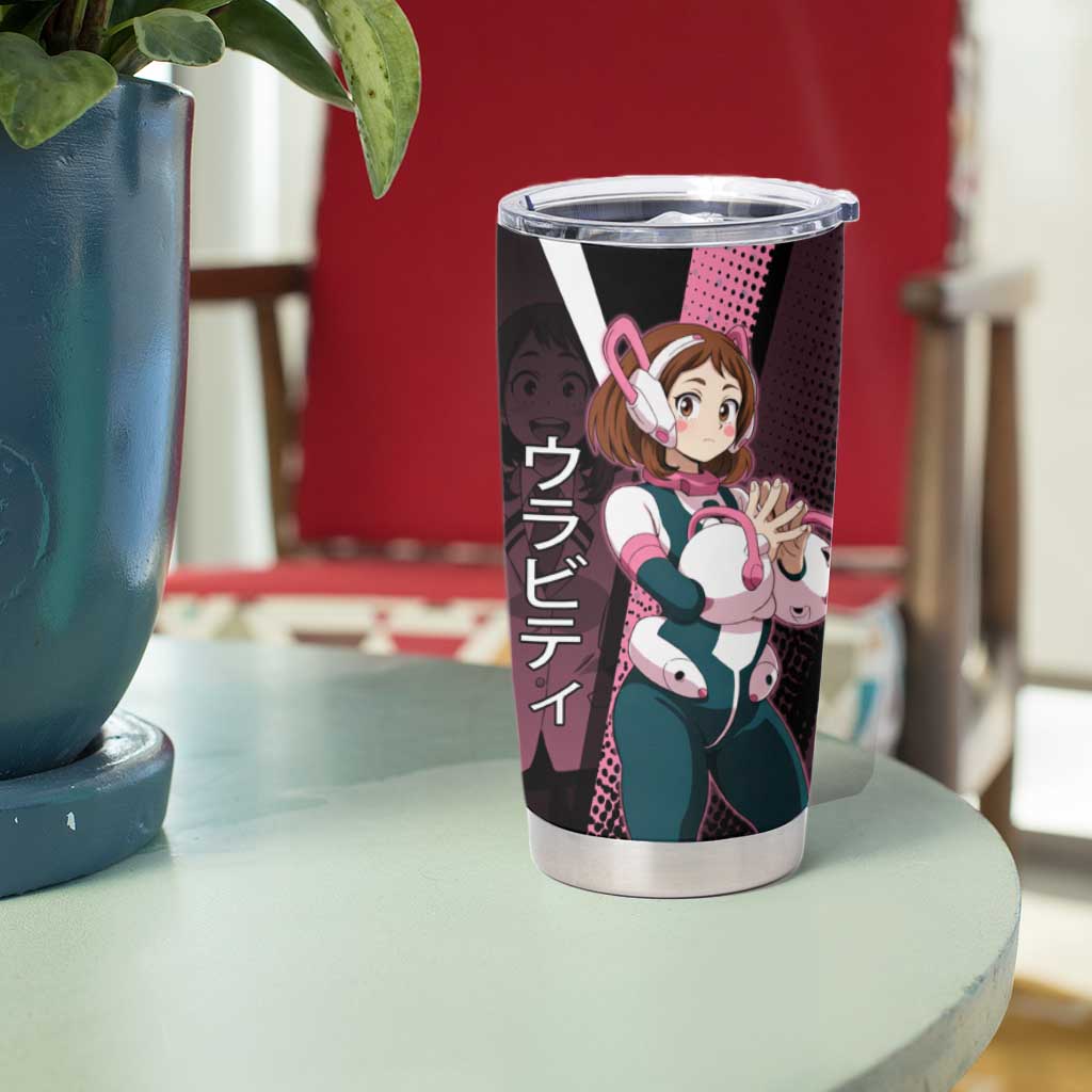 Ochaco Uraraka Uravity Tumbler Cup Japanese Comic Book Style